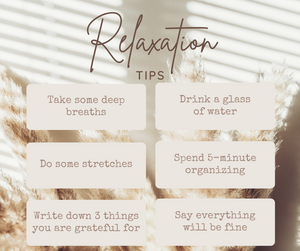 calm image of a room with relaxation tips